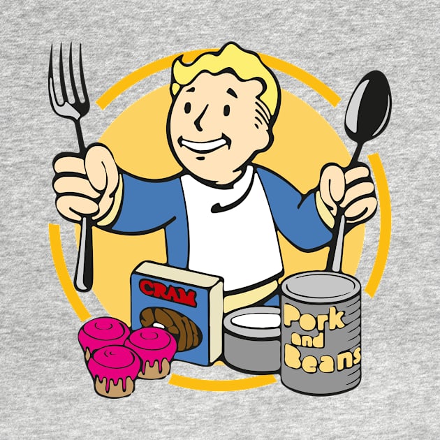 Vault boy eating by YourStyleB